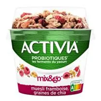 Activia, Yaourt bifidus au muësli framboise & graines de chia
