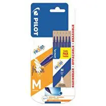 Pilot, Recharge frixion bleu m 0,7 x6
