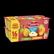 Materne, Compotes pomme poire sans sucres ajoutés
