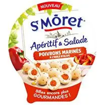 SAINT MORET, St Môret apéritif 24 billes coeur spoivrons marinés à l huile d olive