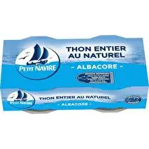 Petit navire, Thon entier au naturel albacore démarche responsable