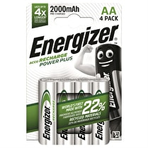 Energizer, Piles rechargeables 2000 mAh AA LR06 x4