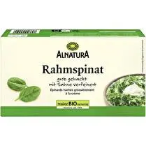 Alnatura, Épinards à la crème bio