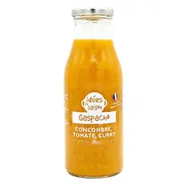 Idée de Saison, Gaspacho concombre tomate curry