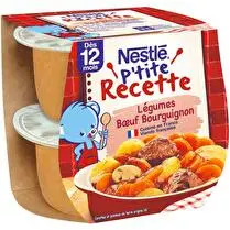 Nestlé, P'tite recette légumes boeuf bourguignon dès 12 mois