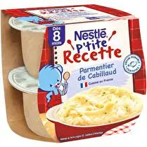Nestlé, P'tite recette parmentier de cabillaud  +8 mois