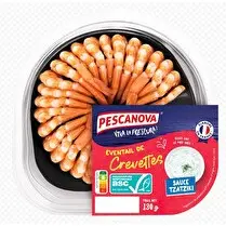 Pescanova, Eventail de crevettes sauce Tzatziki