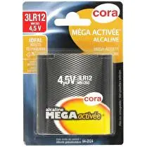 Cora, Piles méga activée 3LR12 x1