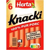 Herta, Knacki saucisses 100% pur porc x6