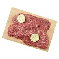 Votre boucher propose, Viande bovine : Bavette d'aloyau    à griller  au beurre ail et herbes