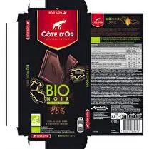 Côte d'or, Tablette chocolat noir BIO 85 %