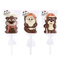 Rohan, Sucettes en chocolat Père Noël, renne ou ourson