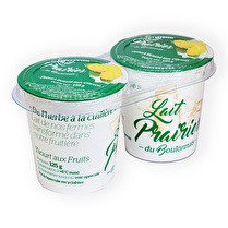 LAIT PRAIRIES DU BOULONNAIS Duo yaourt citron