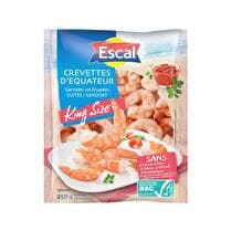 ESCAL Crevettes d'Equateur asc decortiquées cuites king size
