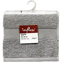 Influx, Serviette 50x90, 450 gr/m², coloris gris clair