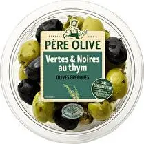 Père olive, Olives vertes et noires au thym