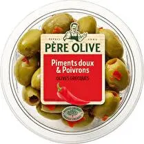 Père olive, Olives vertes dénoyautées piments doux et poivrons
