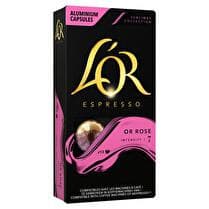 L'OR Capsules café or rose x10