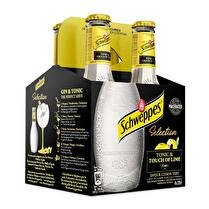 SCHWEPPES Boisson gazeuse sélection Tonic & Touch of lime