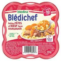 Blédina, Blédichef - Petites pâtes & boeuf façon bourguignon dès 18 mois