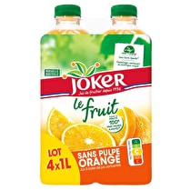 Joker, Jus Orange sans pulpe - 4 x 1 l