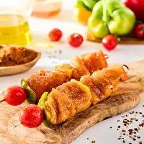 Votre boucher propose, Produit élaboré : Brochette de dinde marinée à la Mexicaine à griller x 2