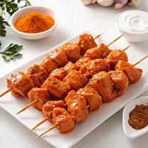 Votre boucher propose, Produit élaboré : Brochette de poulet marinée à la mexicaine à griller x 2
