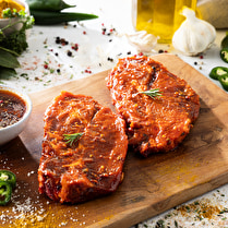 Votre boucher propose, Côte de porc première marinée à la Mexicaine x 2