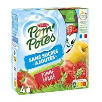 Materne, Pom'potes pomme fraise sans sucres ajoutés 4x90g