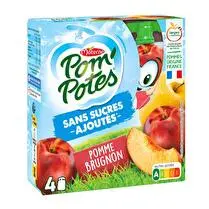 Materne, Pom'potes pomme brugnon sans sucres ajoutés 4x90g