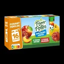 Materne, Pom'potes sans sucres ajoutés Pomme/pomme brugnon