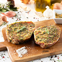 Votre boucher propose, Pavé de boeuf*** à griller mariné à l'Ail des ours