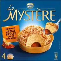 MYSTERE, Glace crème brûlée coeur caramel x4