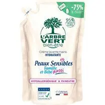 L'arbre vert bien-être, Recharge crème lavante mains peaux sensibles