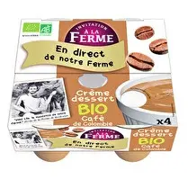Invitation à la ferme, Crème dessert bio au café de Colombie