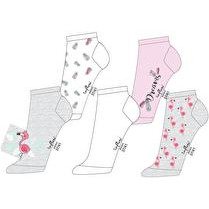 INFLUX Socquette invisibles x 5 flamand rose, taille 37/41