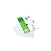 Exacompta, Fiche bristol 14,8 cm x 21 cm Perforée blanche - Petits carreaux