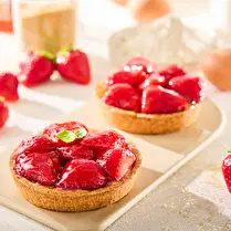 Votre pâtissier propose, Tartelettes fraises crème patissière x 2