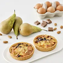 Votre pâtissier propose, Tartelettes poires chocolat frangipane x 2