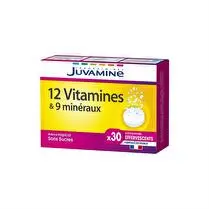 Juvamine, 12 vitamines 9 minéraux x30