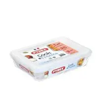 PYREX, Plat à four + couvercle 19x14cm cook & freeze