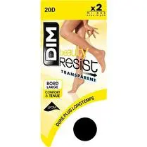 Dim, Mi bas voile Beauty résist transparent x 2 Noir taille 35/41