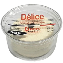 Votre rayon propose, Délice aux brisures de truffes d hiver 4,2% Au lait pasteurisé, 33% MG - 200 g