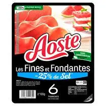 Aoste, Les Fines et Fondantes -25 % de sel 6 tranches