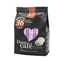 Elsass, Café dosettes souples  Corsé - x 36 + 2 offertes soit 260 g