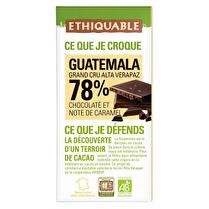 ETHIQUABLE Chocolat noir Guatemala  78% BIO