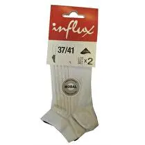 Influx, Socquette invisible unie en modal, Blanc/Noir, 37/41