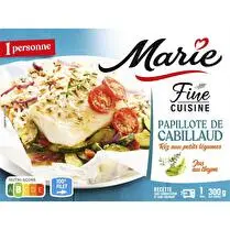 Marie, Papillote de cabillaud riz aux petits légumes