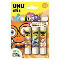 Uhu, Colle stic blanc 8.2g néon x4