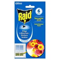Raid, Pièges stickers vitres bouquet floral